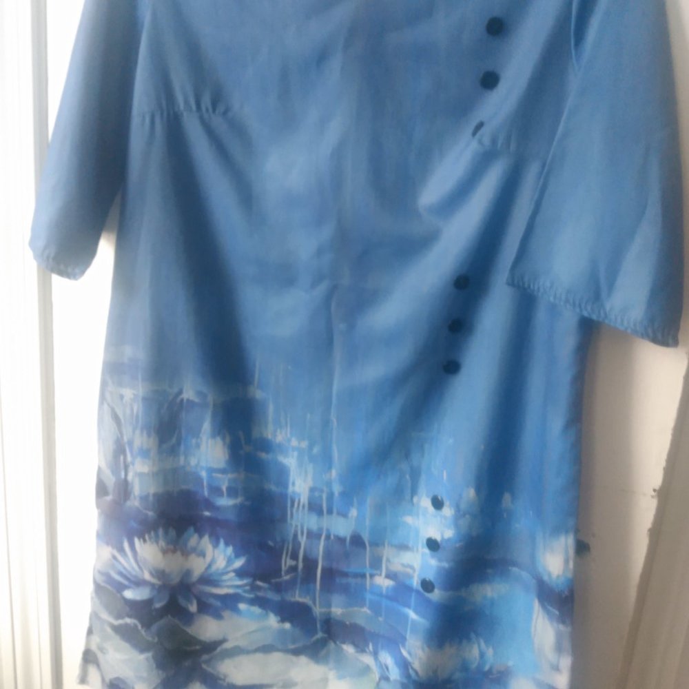 Blue Floral Print Dress size XL